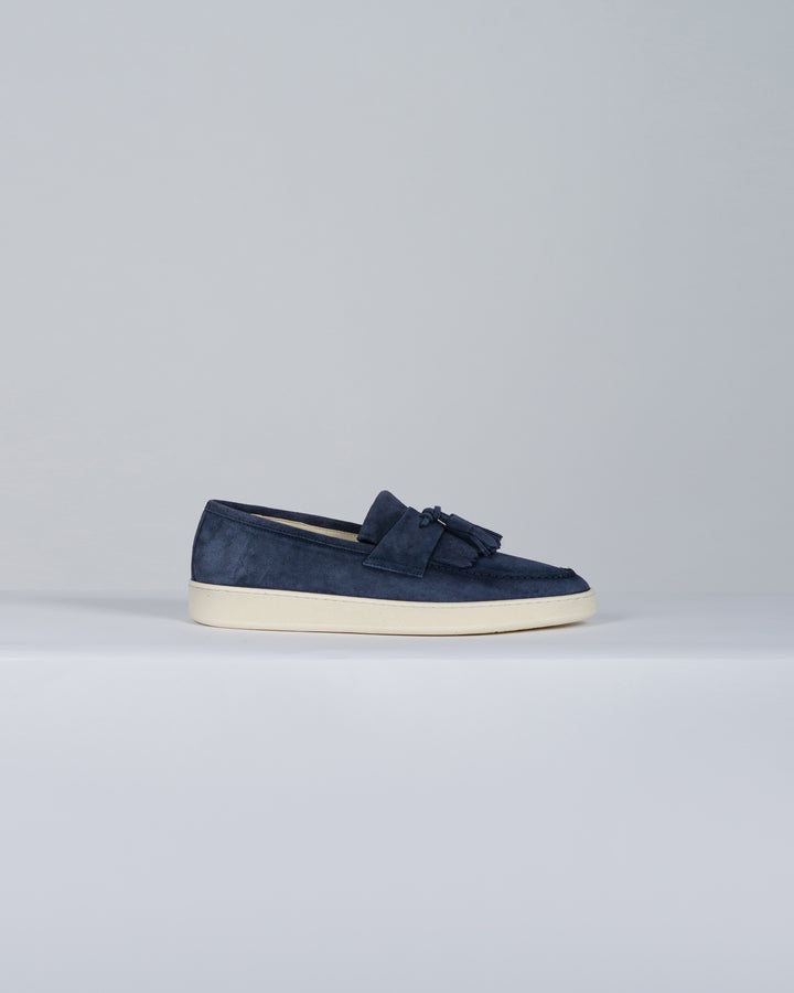 Mocassino camoscio blu 