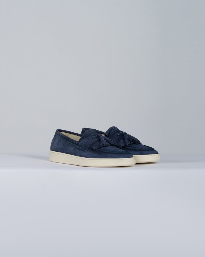 Mocassino camoscio blu 