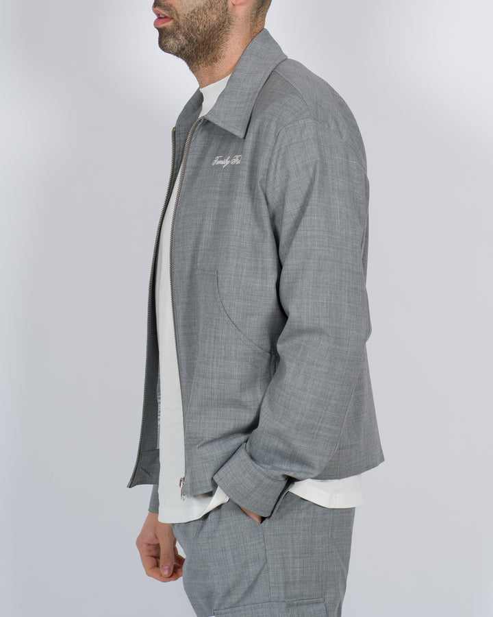 Giacca full zip grigio 