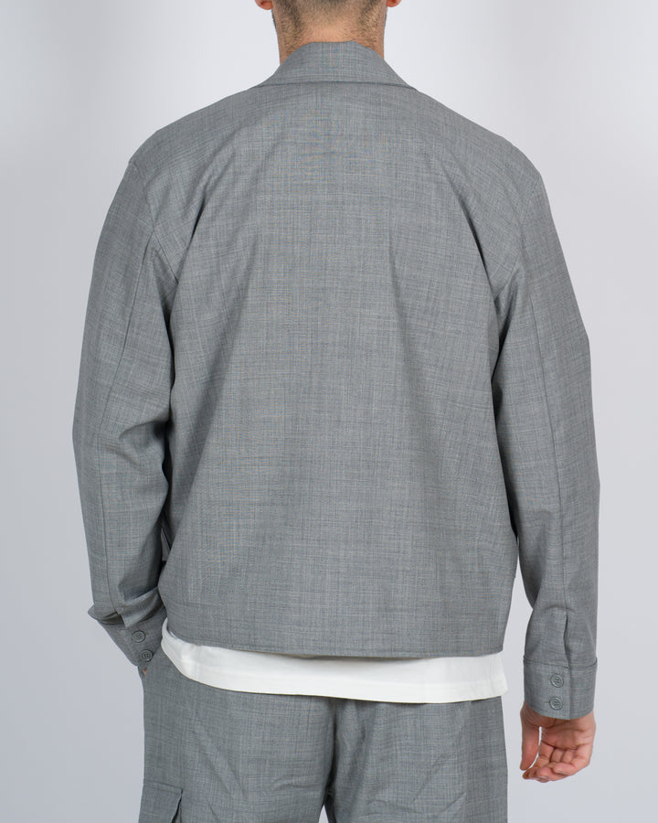 Giacca full zip grigio 