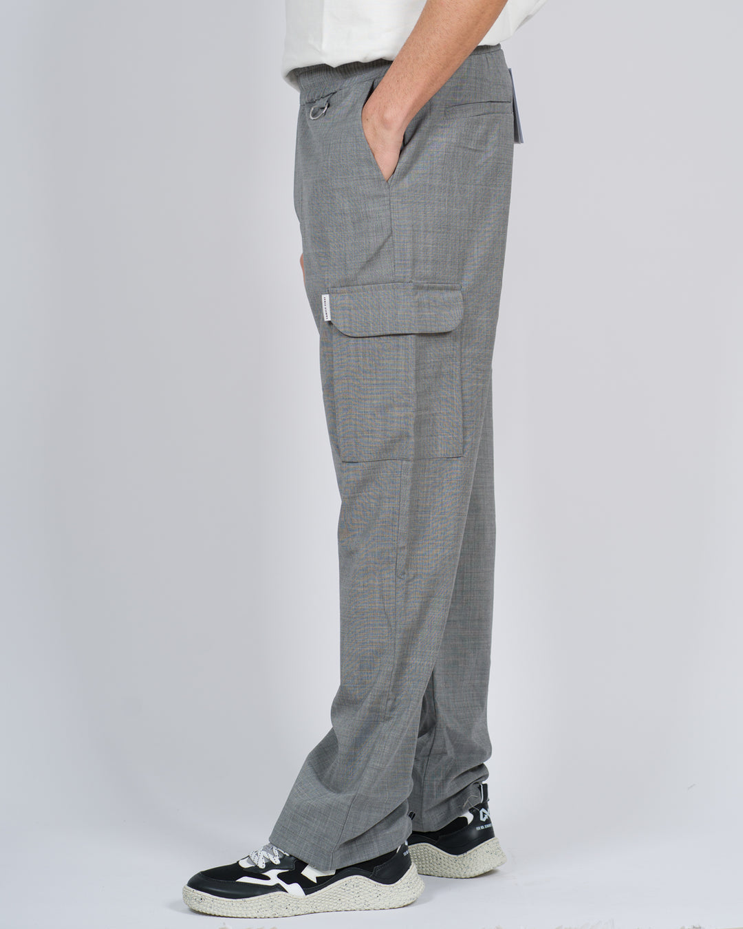 Pantalone over fit grigio 