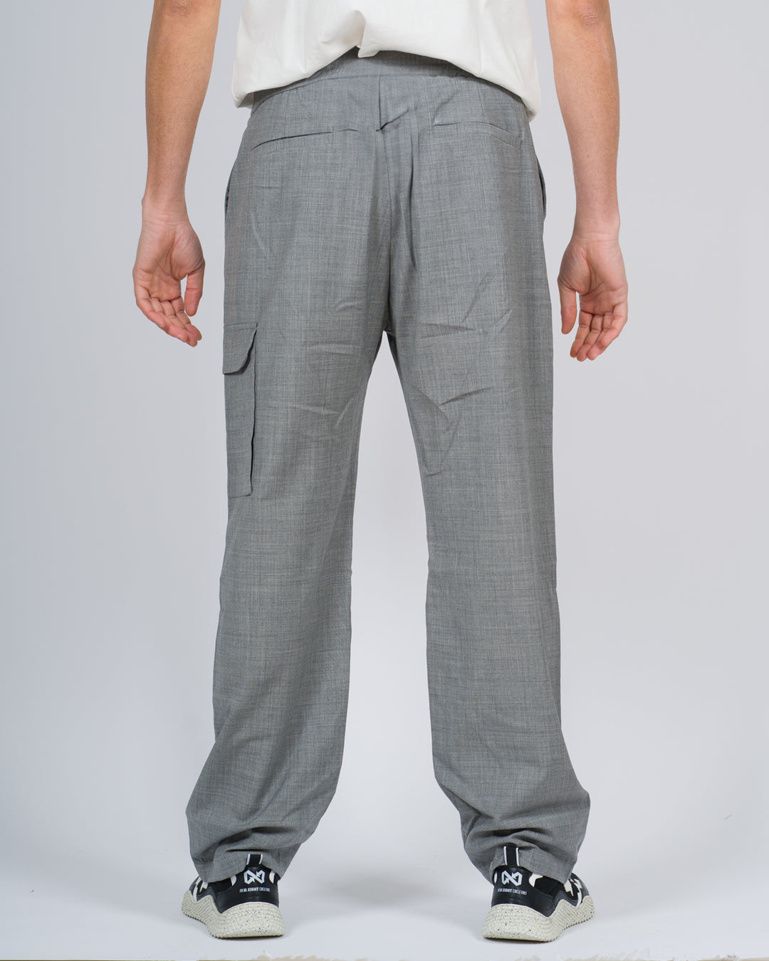 Pantalone over fit grigio 