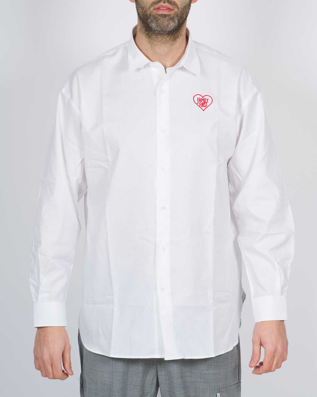 Camicia oxford over bianca 