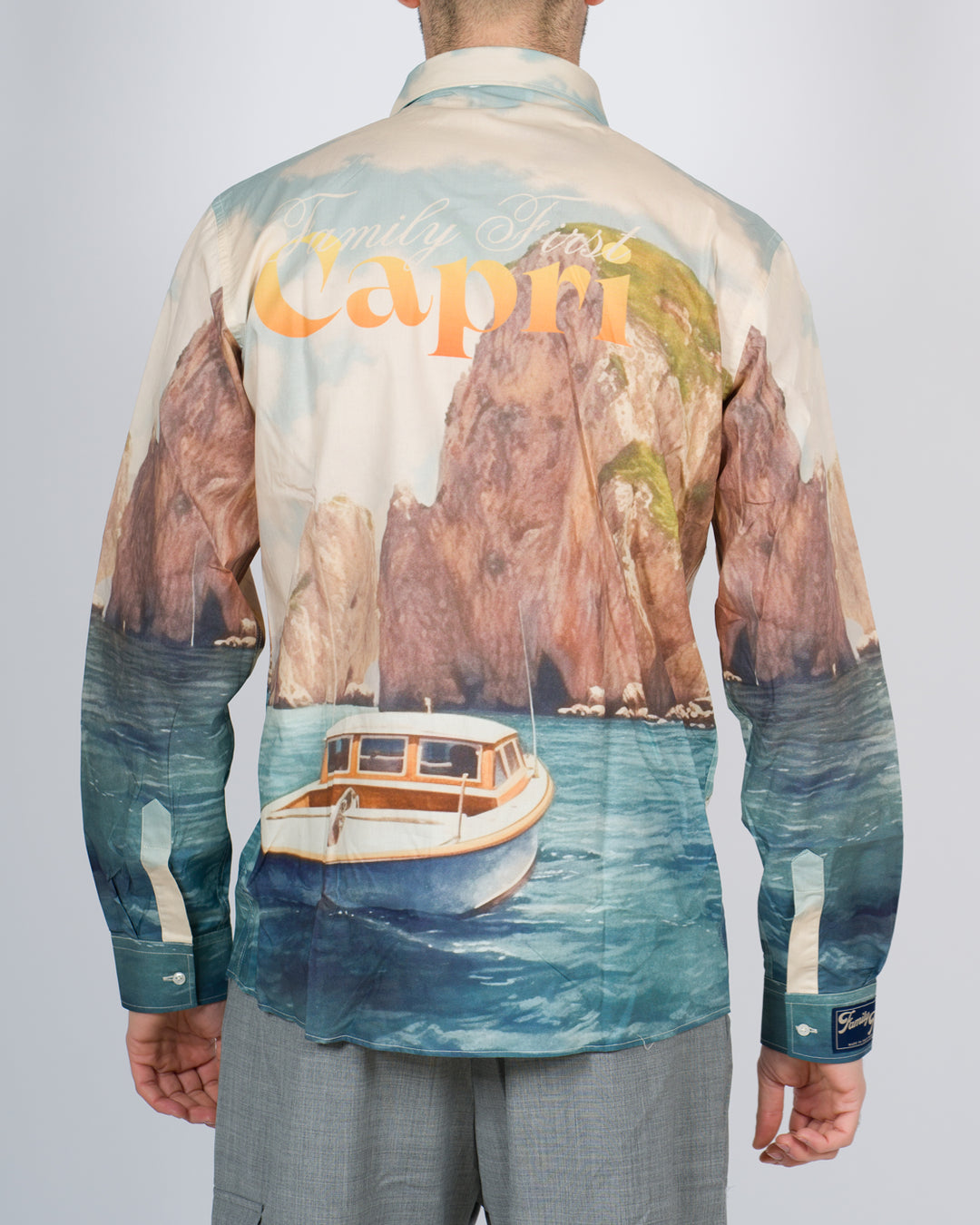 Camicia seta faraglioni capri 
