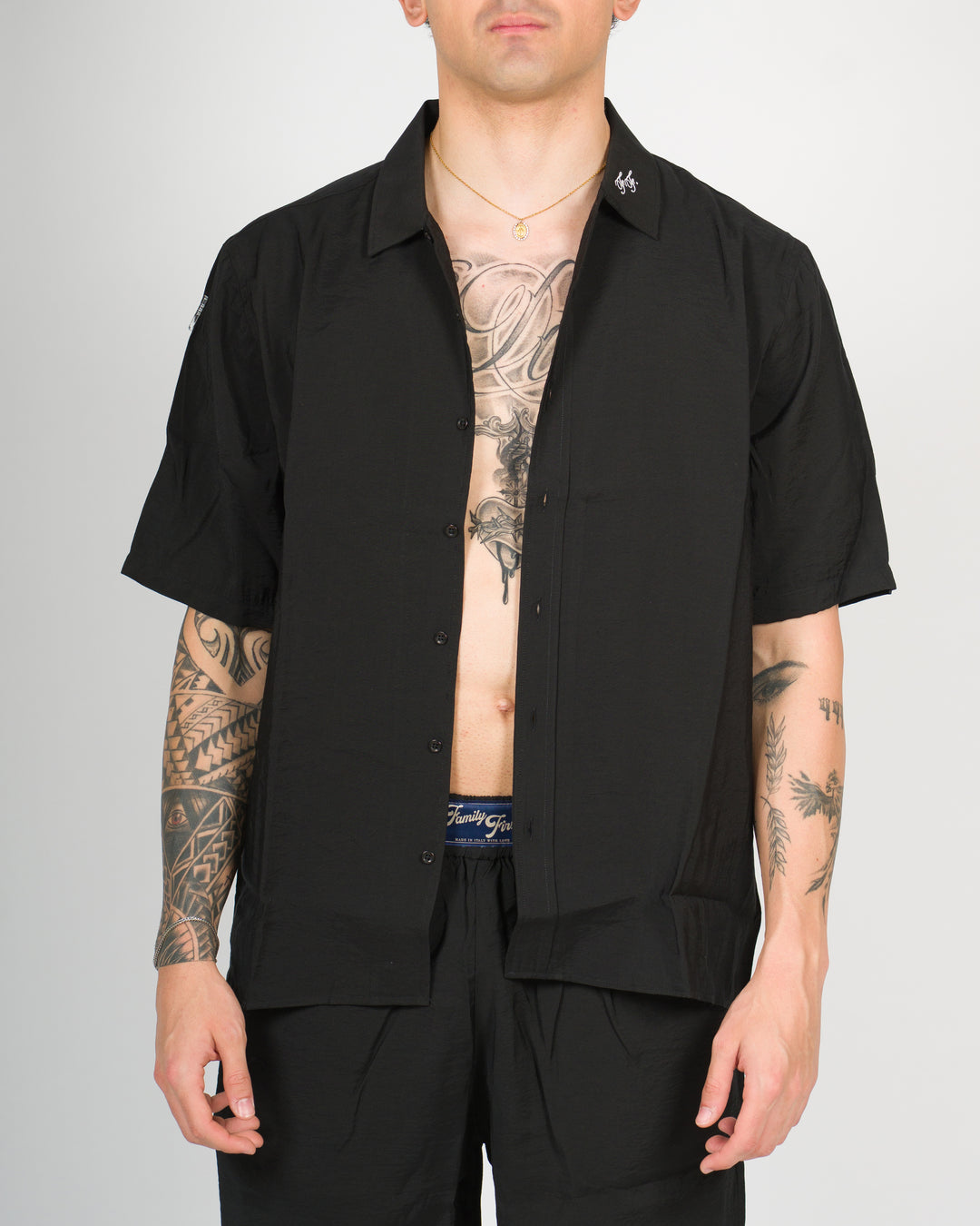 Shirt Cupro nera 
