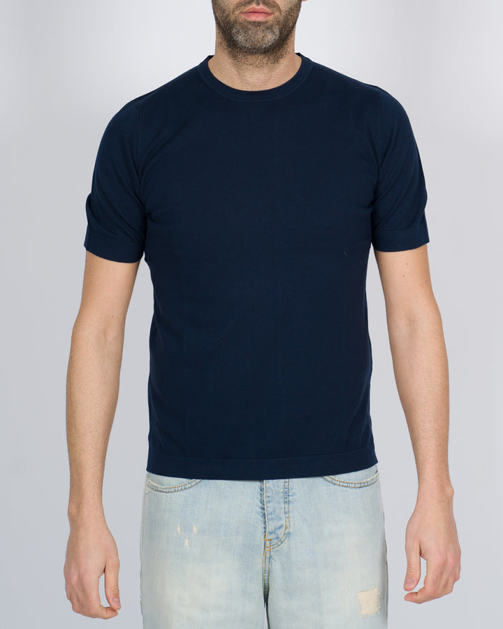 T-shirt cotone crepe blu 