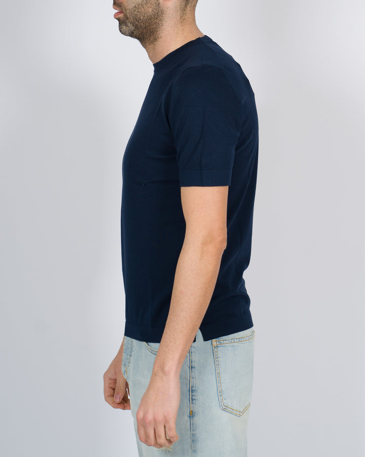 T-shirt cotone crepe blu 
