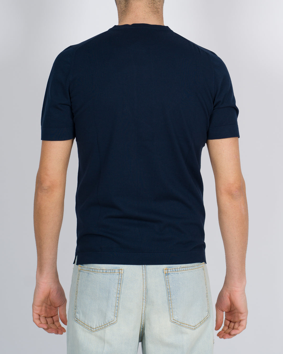 T-shirt cotone crepe blu 