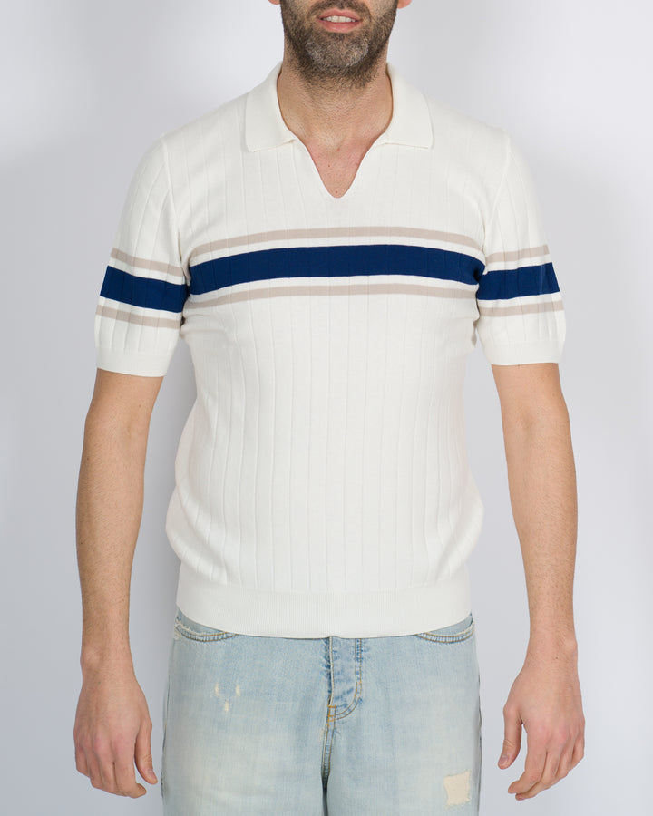 Polo skipper fascia bianca 