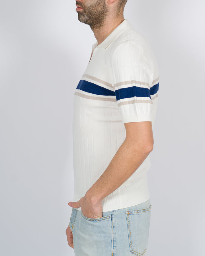 Polo skipper fascia bianca 