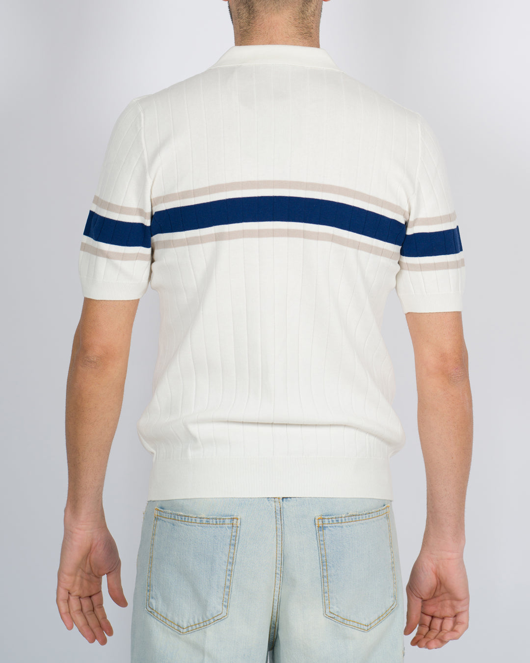 Polo skipper fascia bianca 