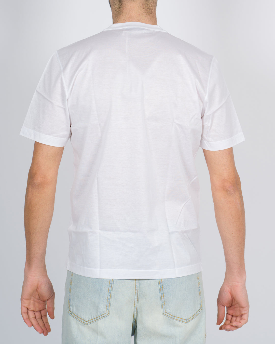 T-shirt filo di scozia bianca 