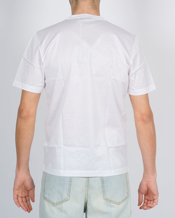 T-shirt filo di scozia bianca 