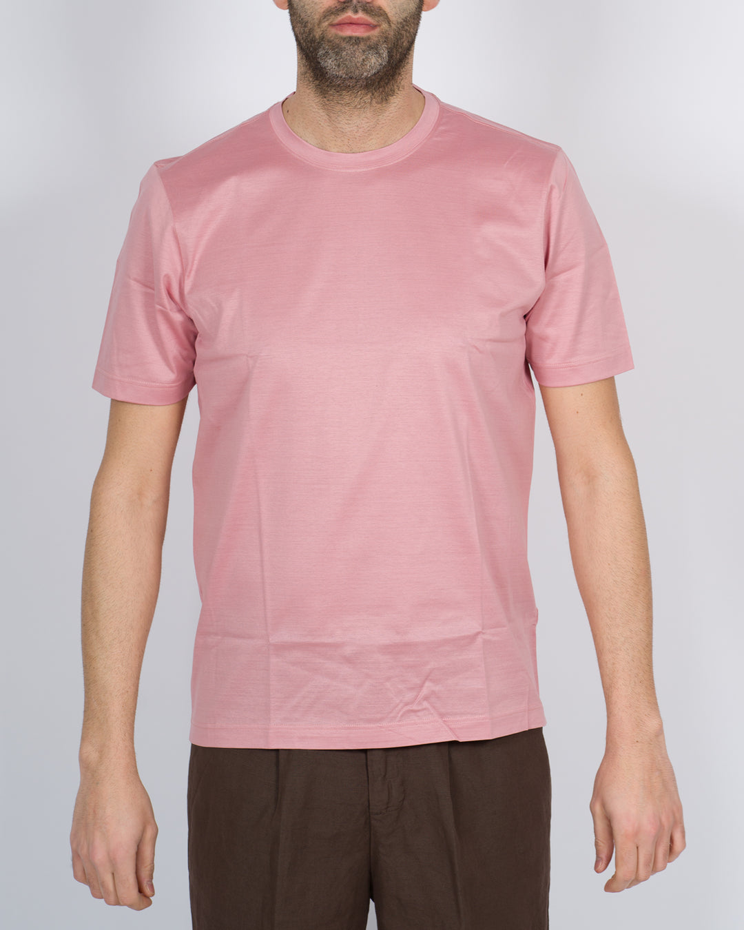 T-shirt filo di scozia rosa 