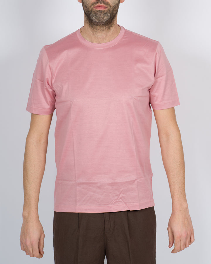 T-shirt filo di scozia rosa 