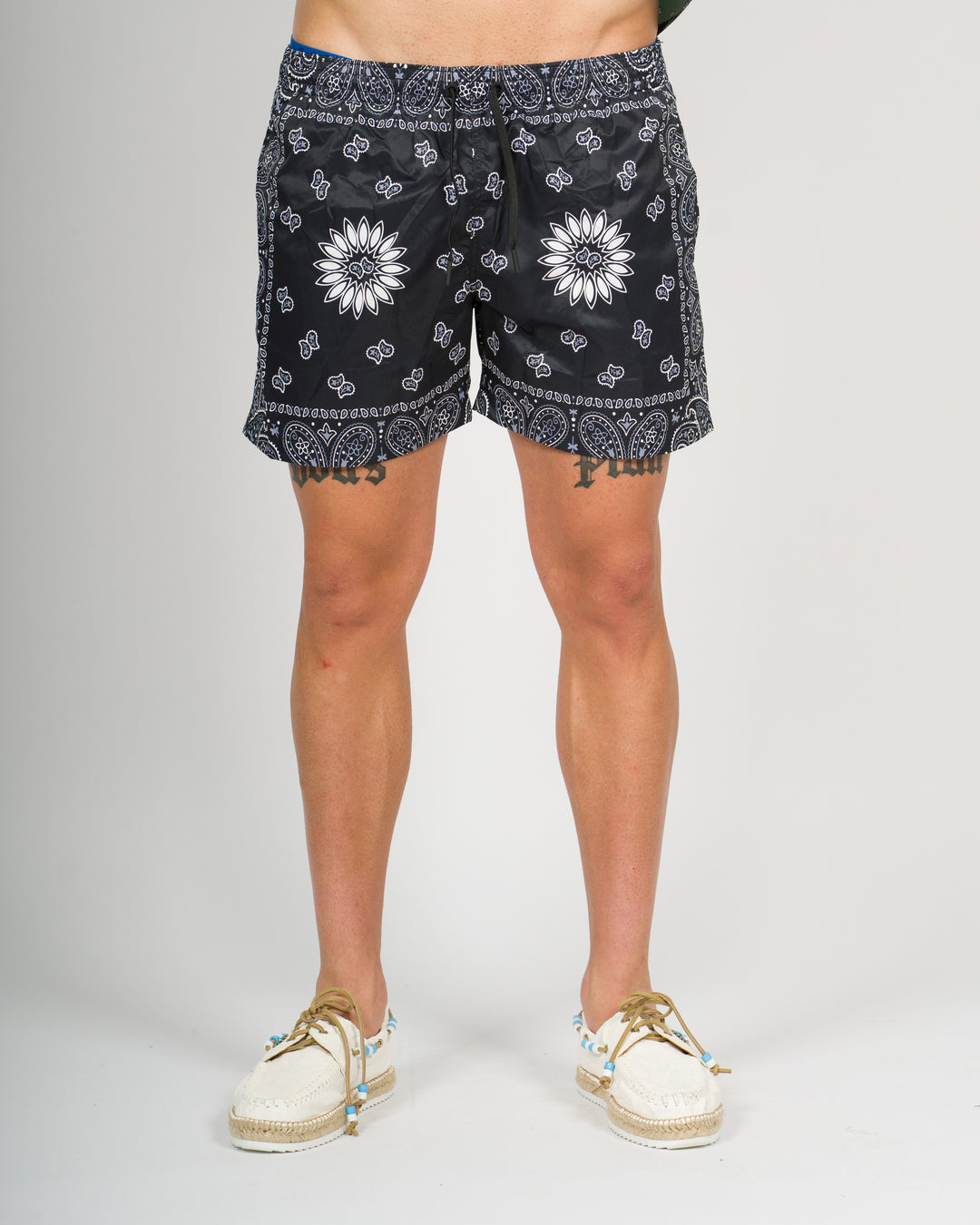 Boxer Saint Vincent Stampato BANDANA NERO<BR/> 
