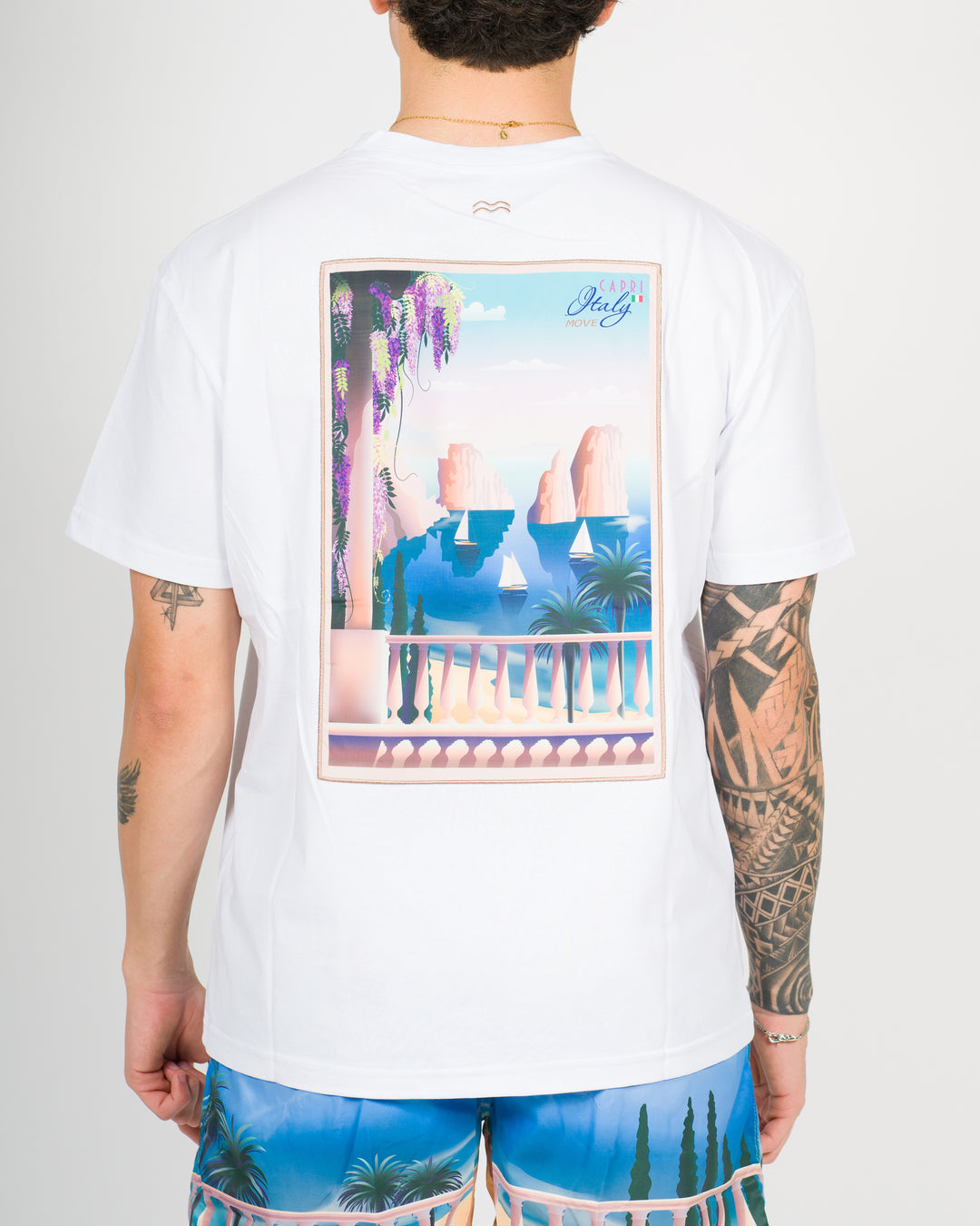 T-shirt inserto Capri BIANCO<BR/> 