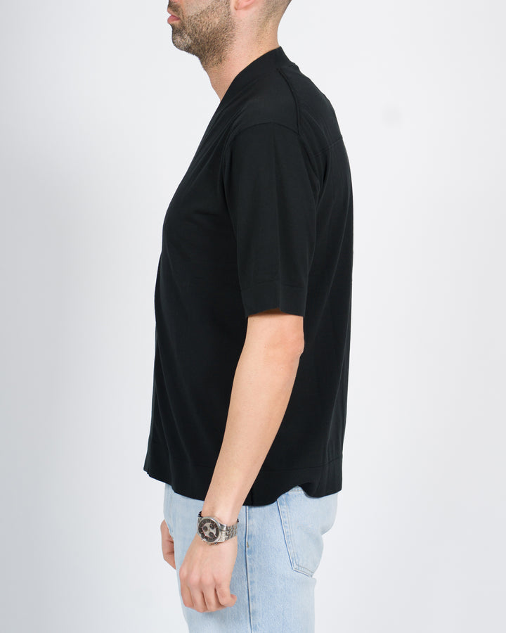 Maglia cardigan extrafine nero 
