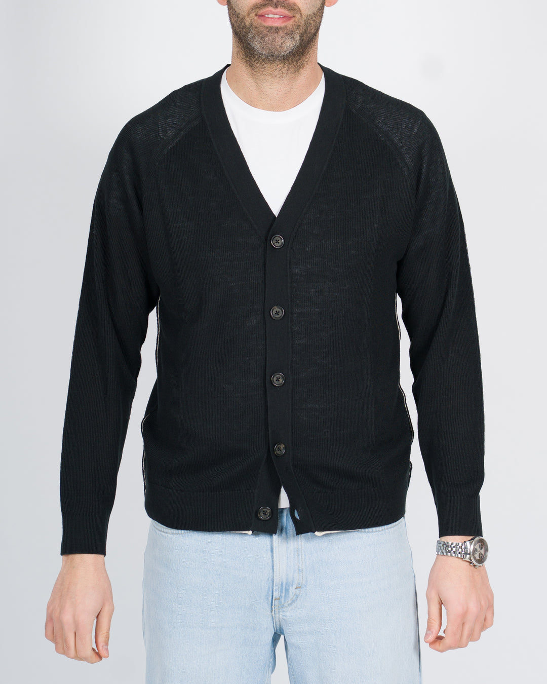 Cardigan raglan nero 
