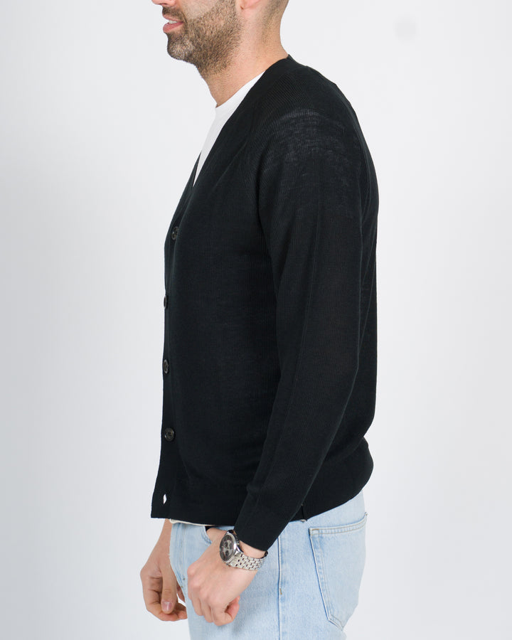 Cardigan raglan nero 