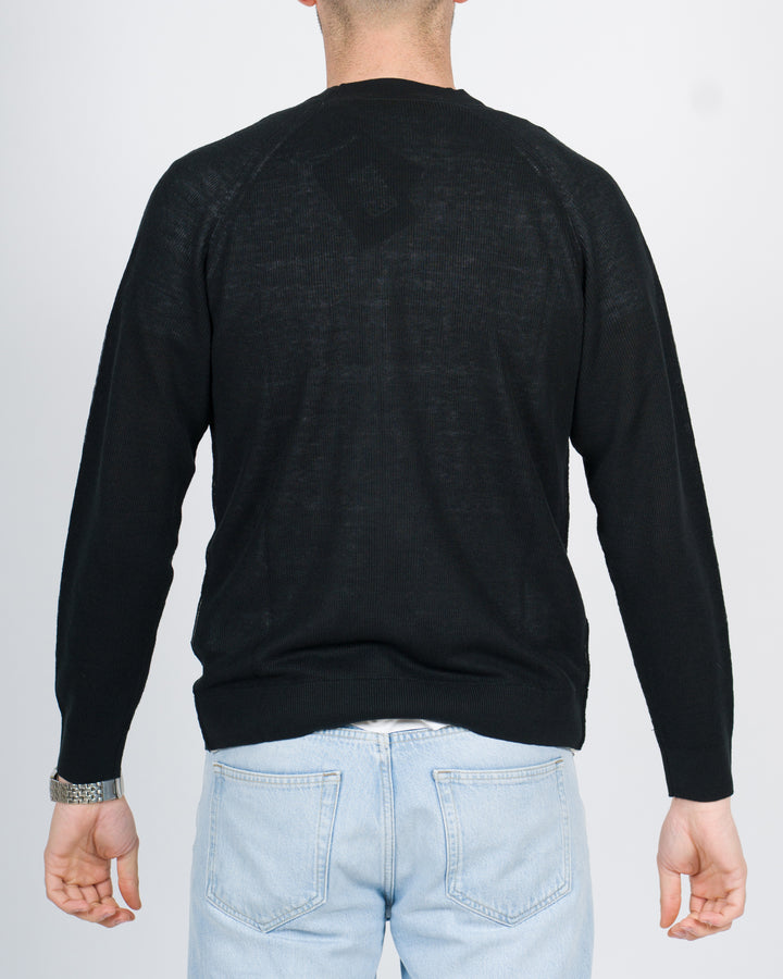 Cardigan raglan nero 