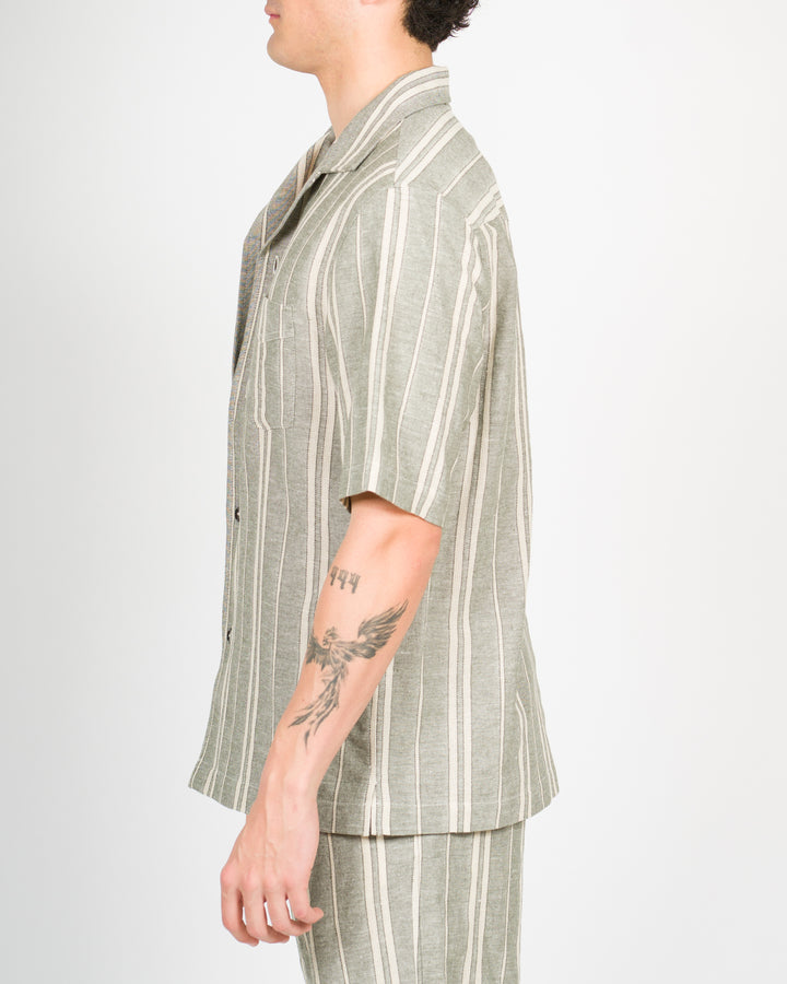 Camicia rigata verde 