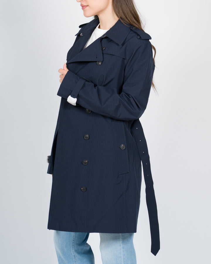 Trench donna Audrey blu nero<BR/> 