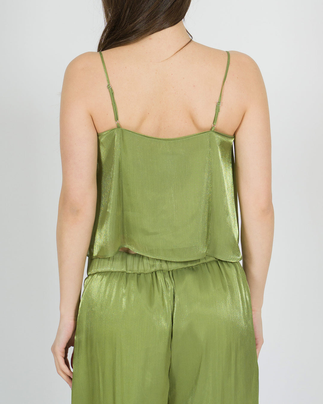 Top Access Verde con Bretelline 
