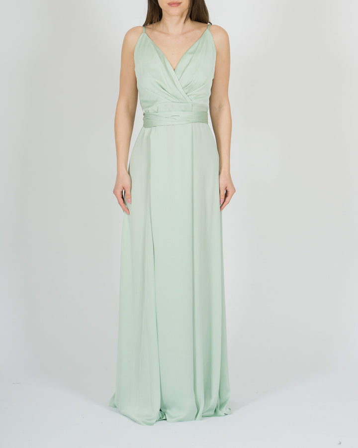 Abito Verde Tiffany con Bretelline 