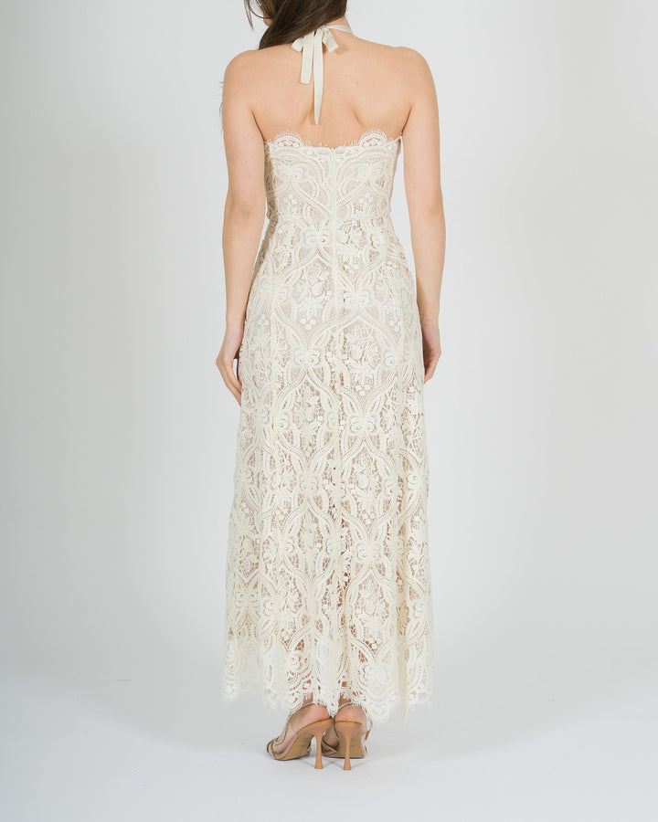 Abito Ecru access con Pizzo 