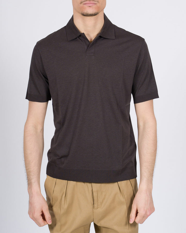 Polo Skipper Altea in lyocell cioccolata 