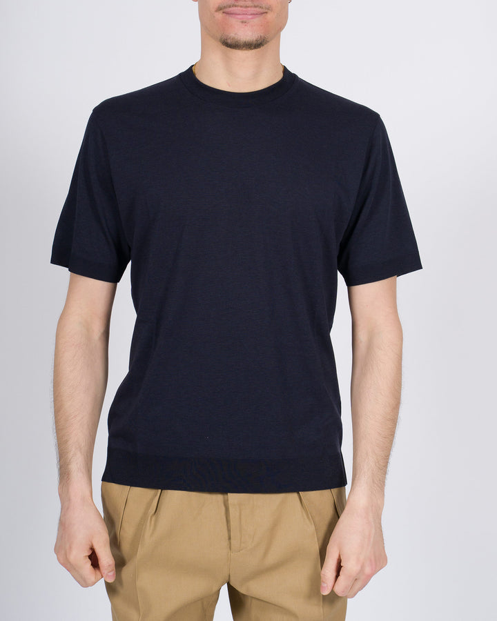 T-shirt Altea in lyocell blu 