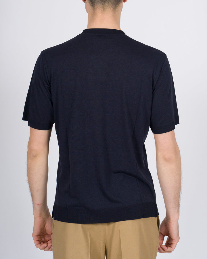 T-shirt Altea in lyocell blu 