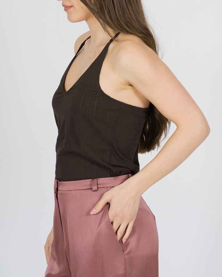 BODY cioccolato  JERSEY A-JOUR 