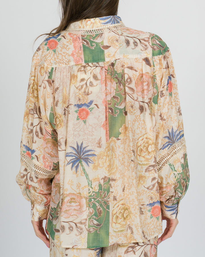 Camicia amosa beige fantasia 