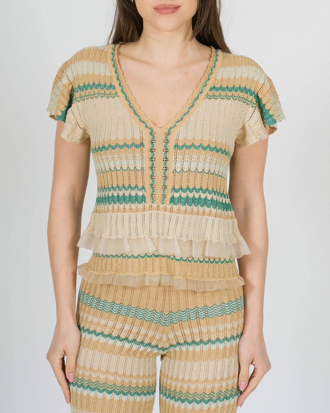 Maglia oro in lurex 