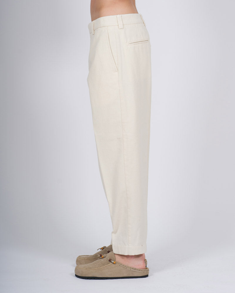 Pantalone Chiaia FF cotone panna 