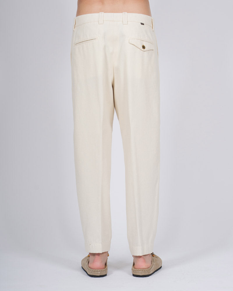 Pantalone Chiaia FF cotone panna 