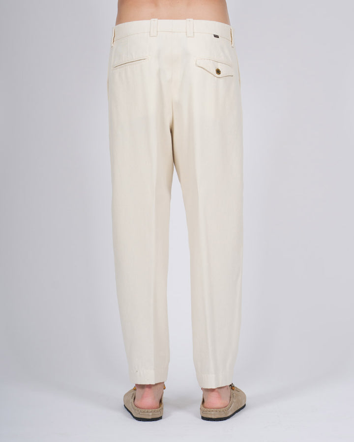 Pantalone Chiaia FF cotone panna 