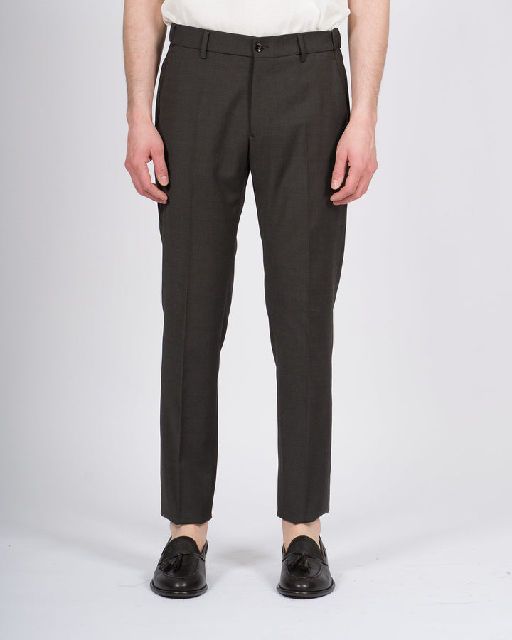 Pantalone Berwich Morello Elax marrone in lana elastica 