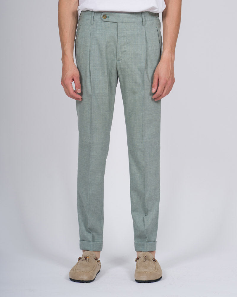 Pantalone Berwich Retro Lana Verde 