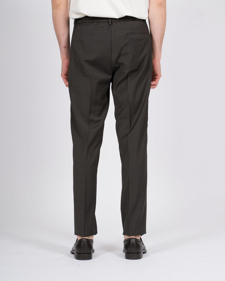 Pantalone Berwich Spaggia moro con pence ed elastico 