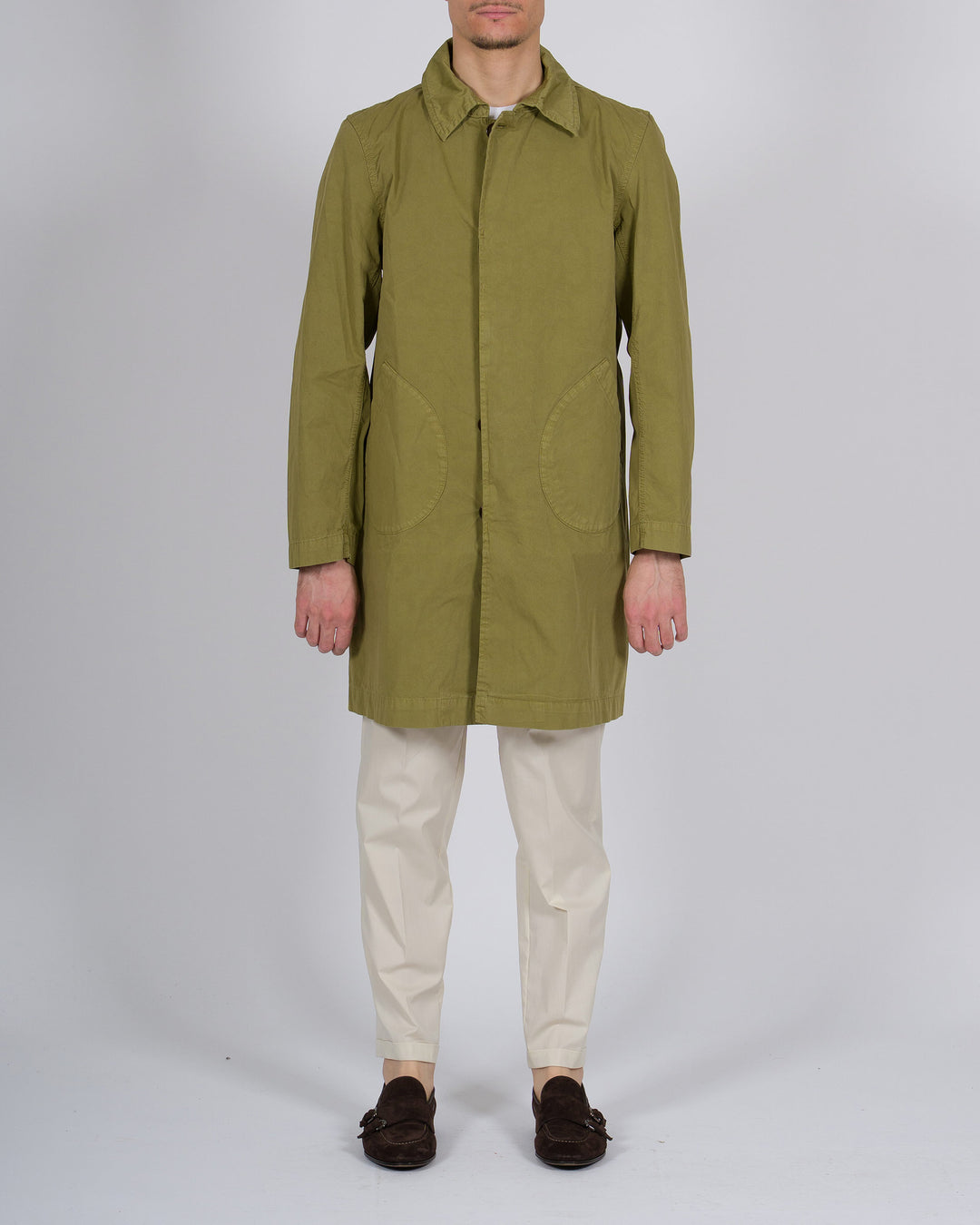 Trench Chesapeake Verde in Cotone 