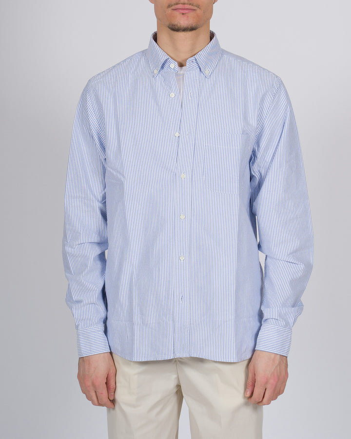 Camicia Uomo Chesapeake Rigata Bianca e Azzurra 