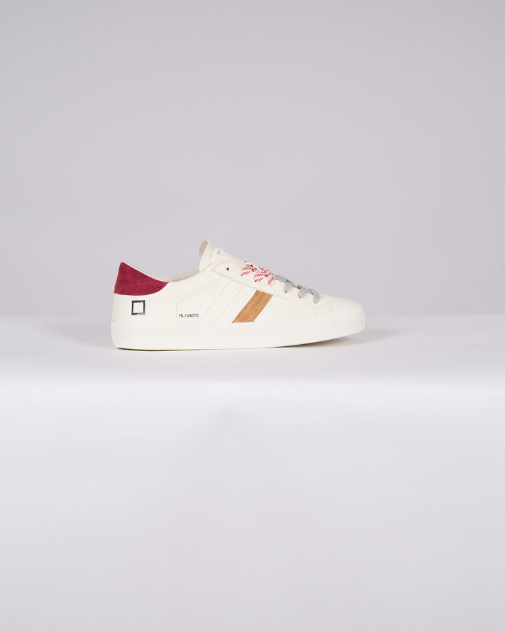 HILL LOW VINTAGE CALF WHITE-BORDEAUX<BR/> 