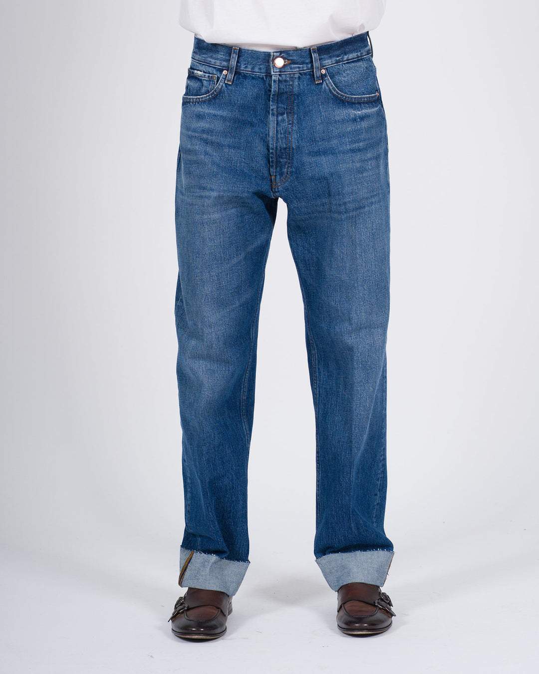 Jeans Don The Fuller modello Denver lungo risvoltoni a taglio vivo 