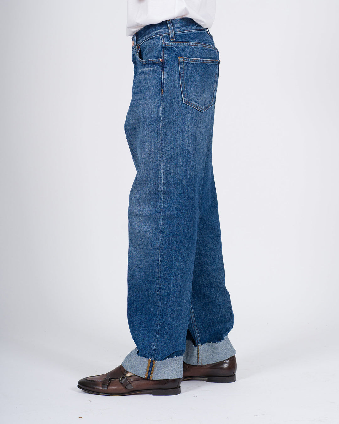 Jeans Don The Fuller modello Denver lungo risvoltoni a taglio vivo 