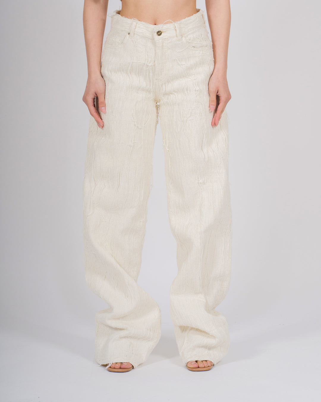Pantalone Denim Don The Fuller bianco 