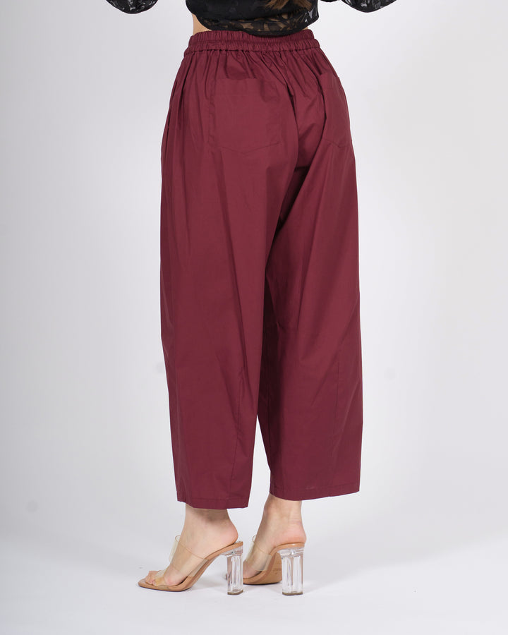 Pantalone meimeij vino ballon in popeline 100% cotone 