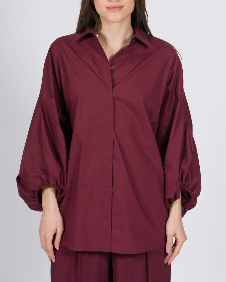 Camicia Bordeaux in Popeline Meimeij 